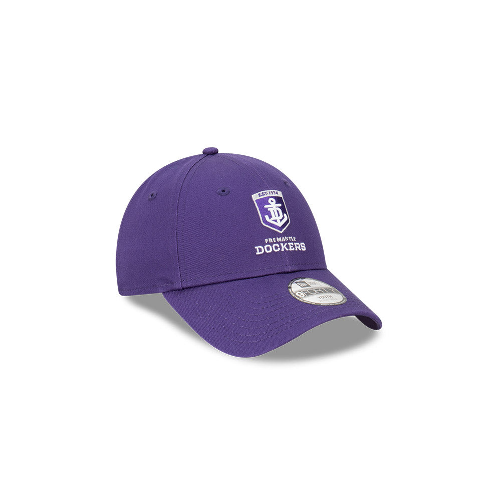 Fremantle Dockers Youth Hat - AFL Official Team Colour 9Forty Kids Strapback Cap - New Era